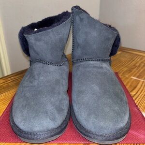 Emu Womens Charcoal Suede Slippers